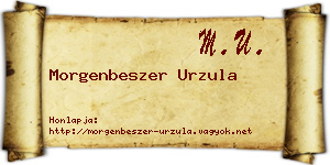 Morgenbeszer Urzula névjegykártya